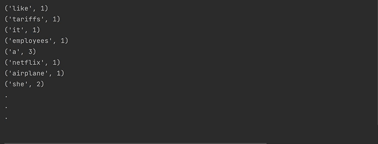 Bytewax output