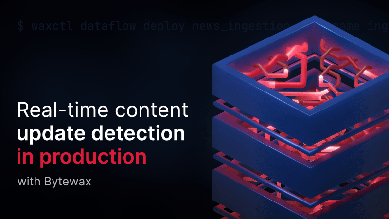 Real-time content update detection in production with Bytewax