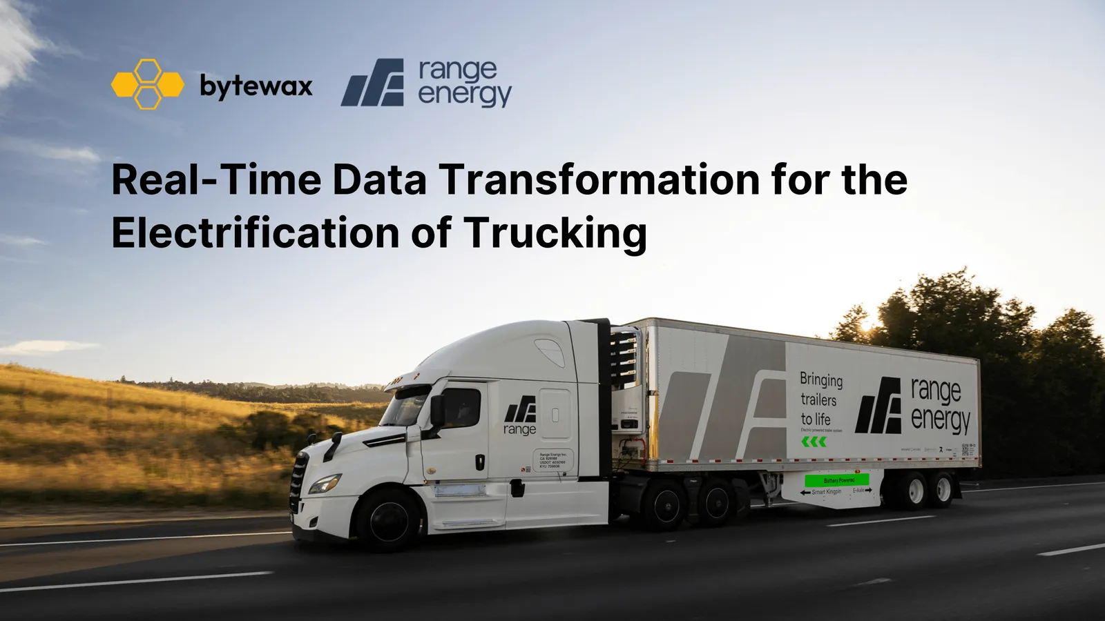 Real-Time Data Transformation for the Electrification of Trucking